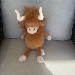 Jellycat Ramone Highland Cow Plush with Cream Horns